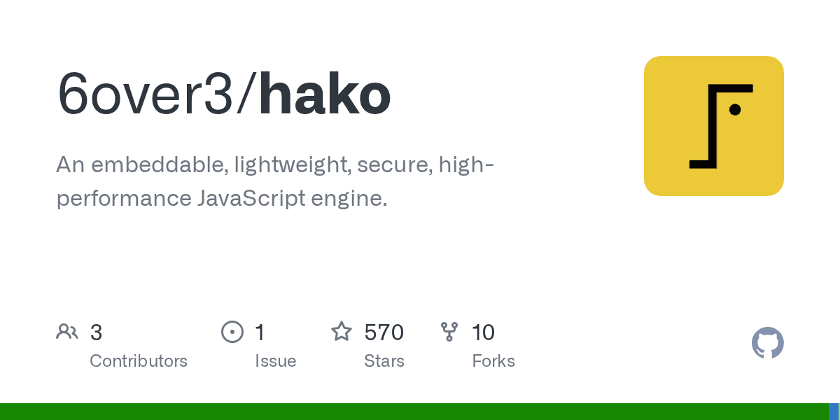 An embeddable, lightweight, secure, high-performance JavaScript engine.