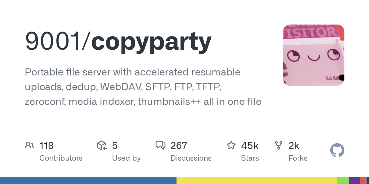 Your own portable file server with uploads, dedup, WebDAV, FTP, media indexing, ...