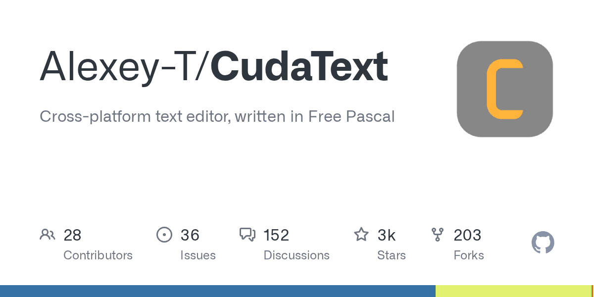 Cross-platform text editor, written in Free Pascal