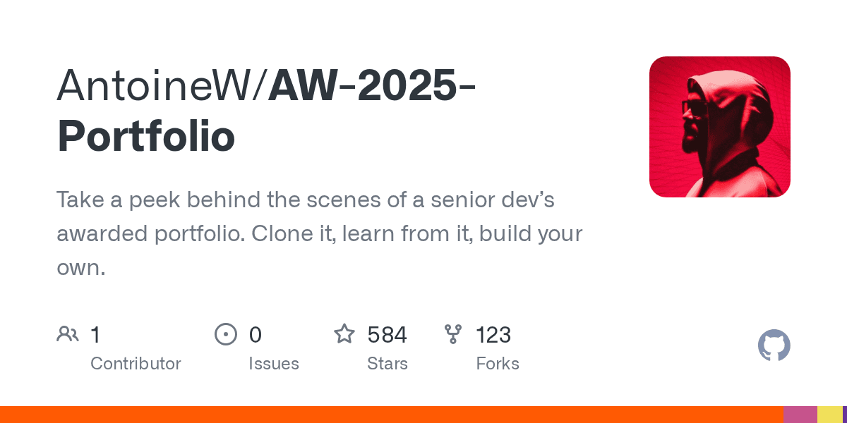 Take a peek behind the scenes of a senior dev’s awarded portfolio. Clone it, lea...