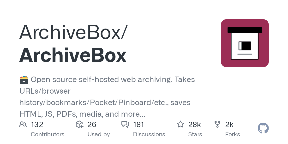 Open source self-hosted web archiving.