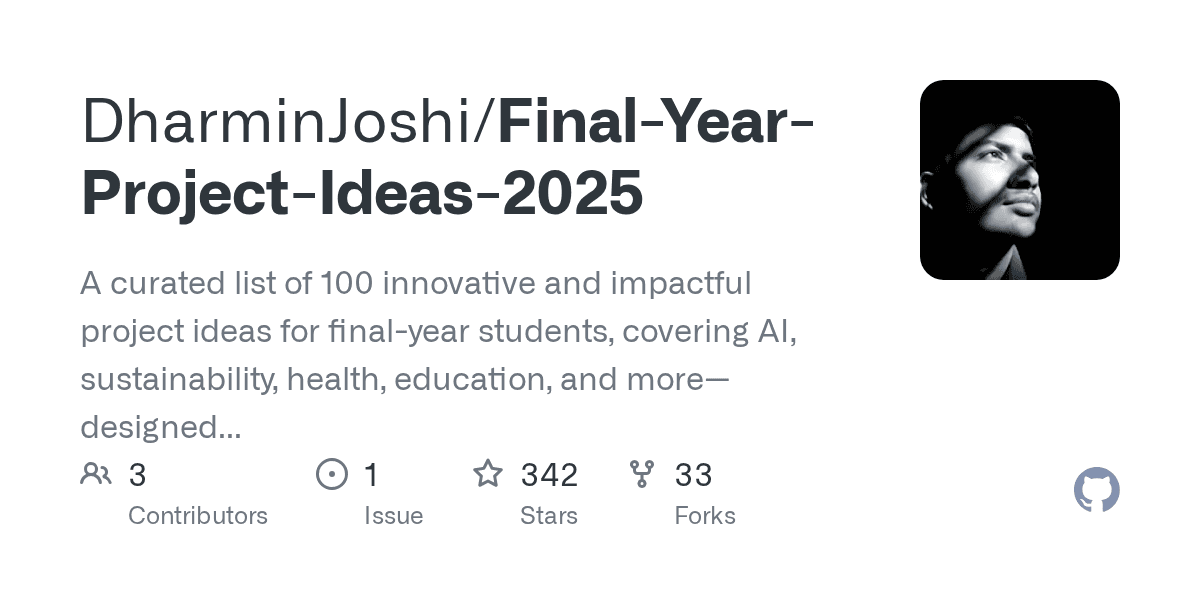 A curated list of innovative and impactful project ideas for final-year students...