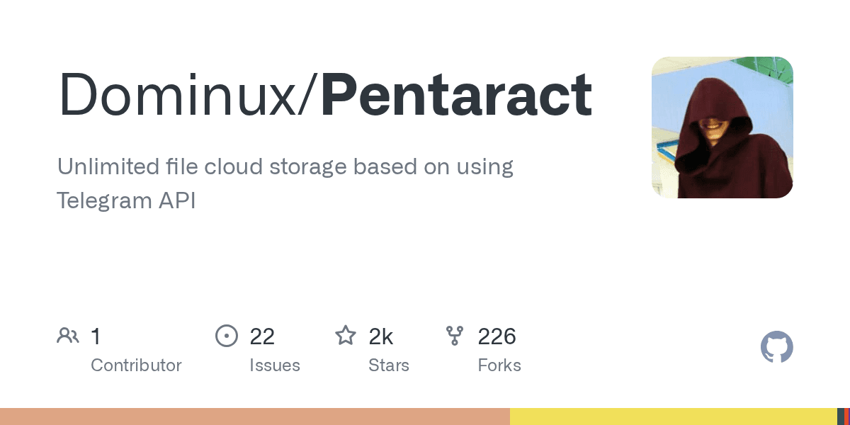 Unlimited cloud storage using your existing Telegram account as backend