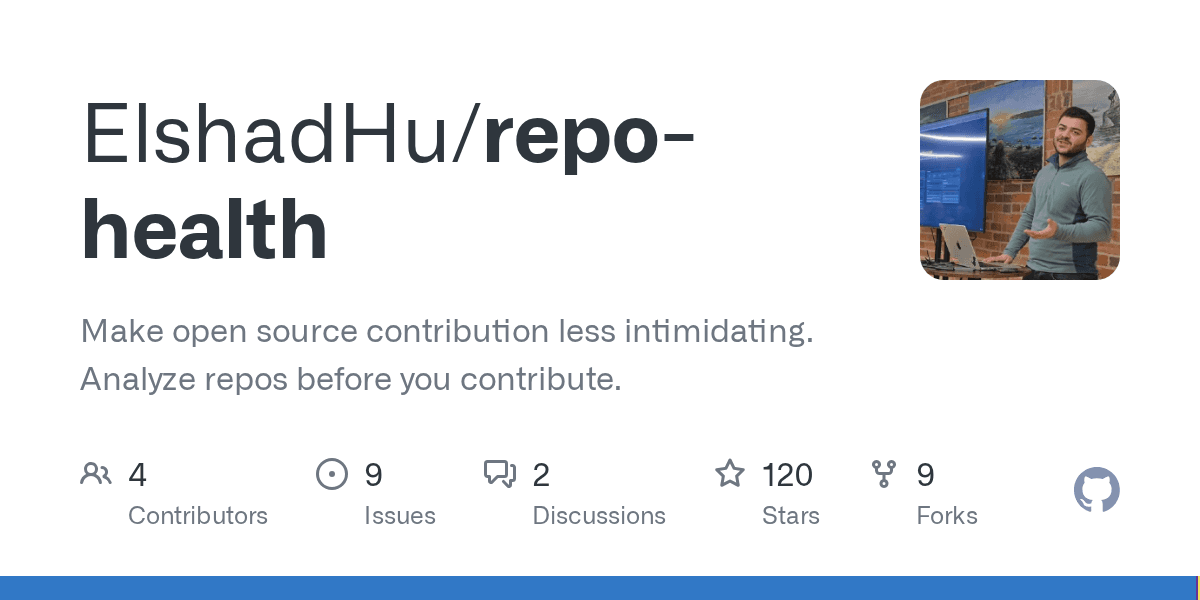 Analyze any open source repository before you contribute code