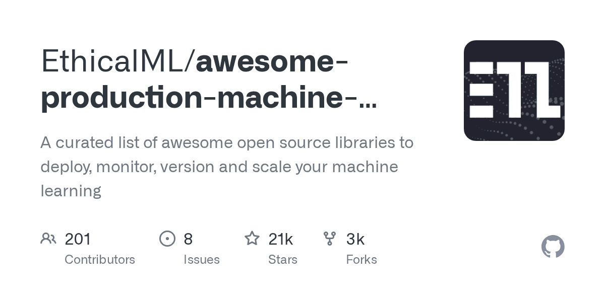 A curated list of awesome open source libraries to deploy, monitor, version and ...