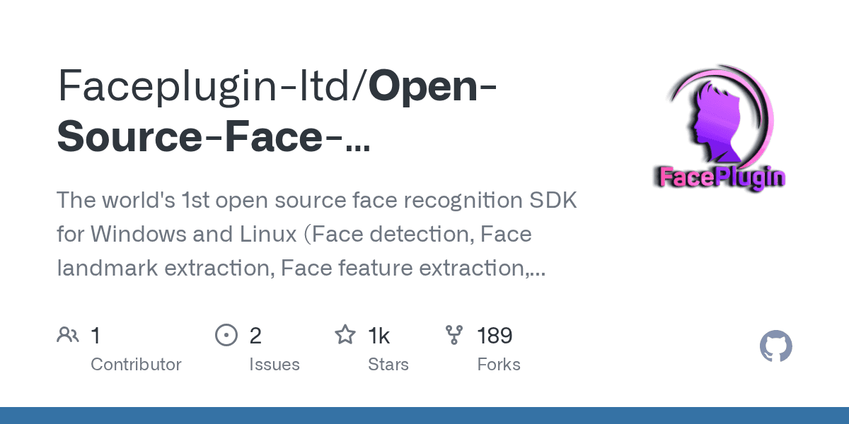Free and open-source face recognition SDK for Windows and Linux