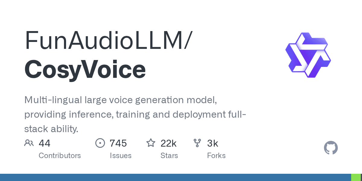 Multi-lingual large voice generation model, providing inference, training and de...