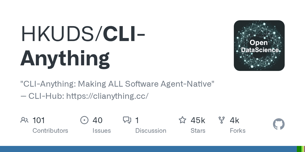CLI Anything Make Any Software Agent Native
