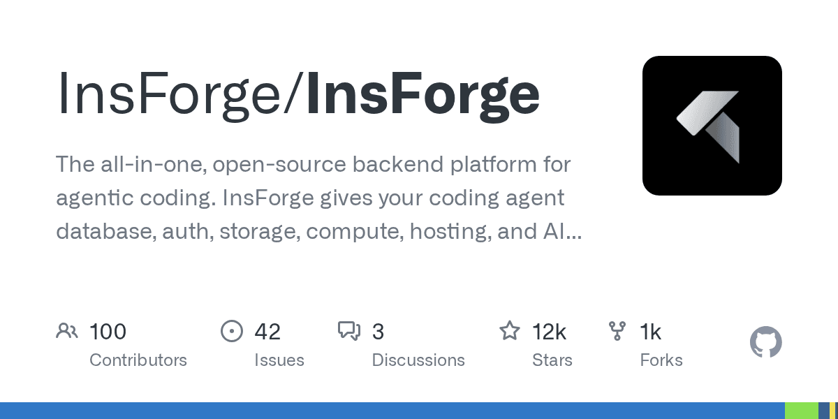 InsForge is a backend development platform built for AI coding agents and AI cod...