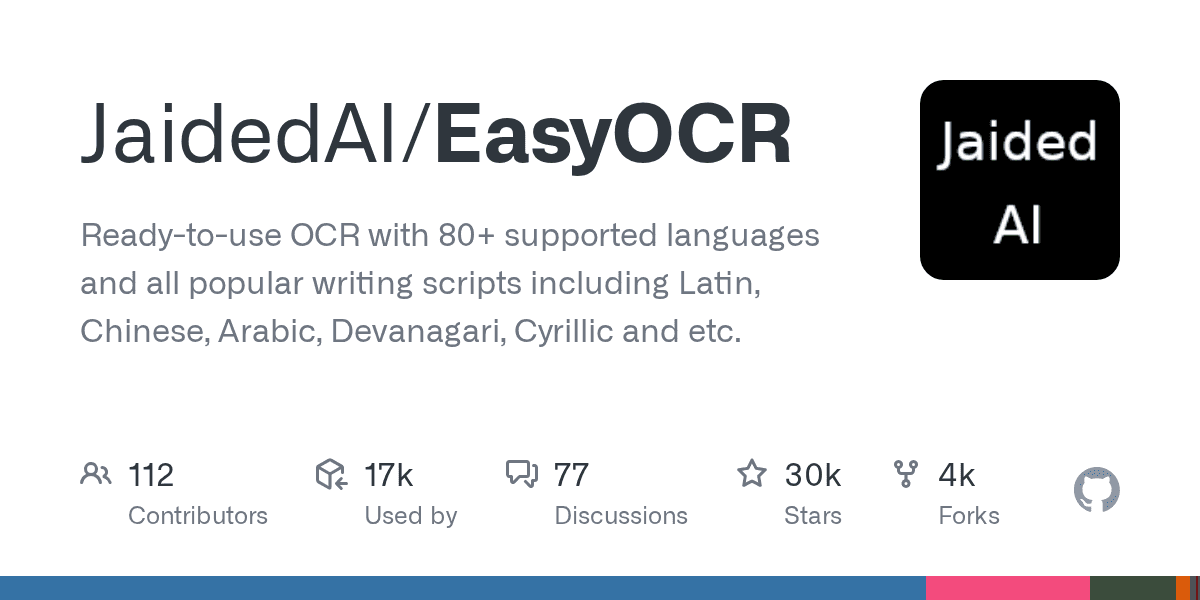 Build multilingual OCR into your Python applications with 80+ languages