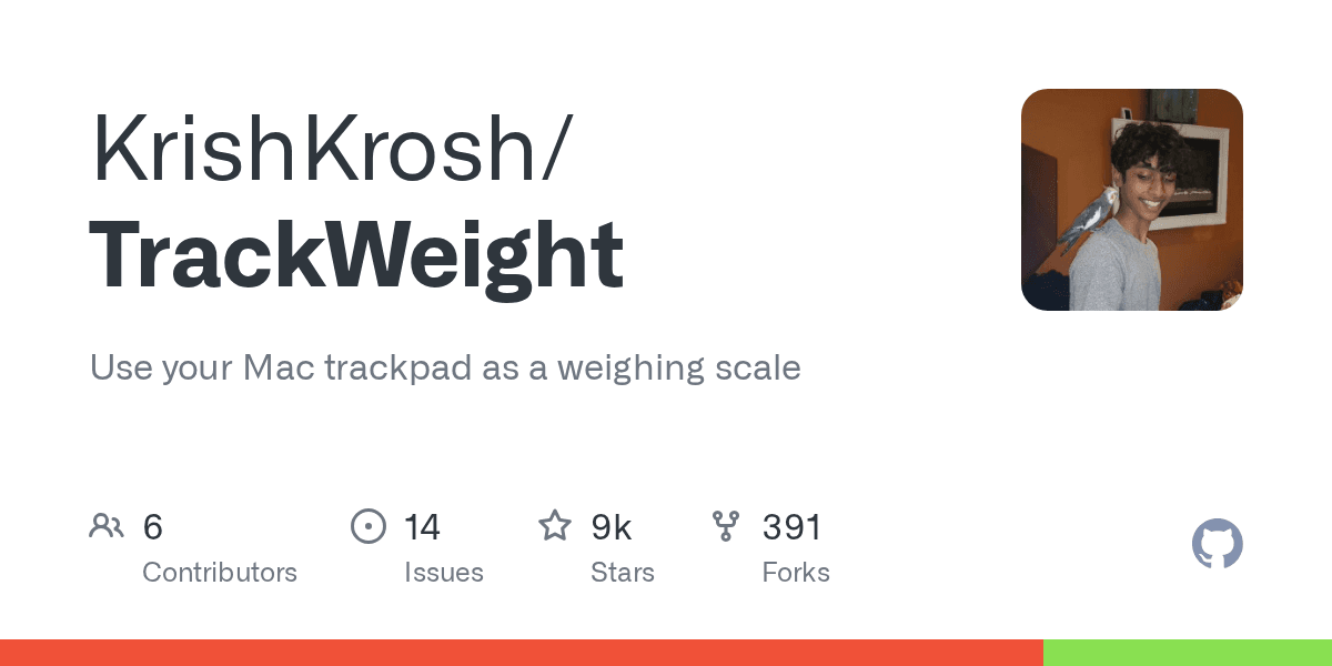 Use your Mac trackpad as a weighing scale.