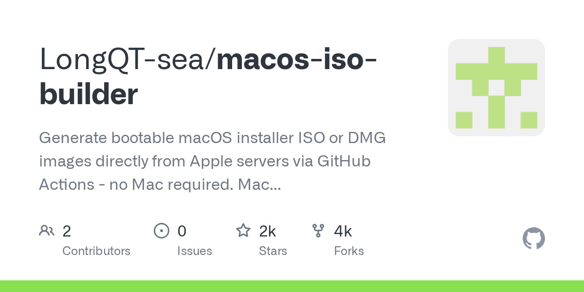 macOS ISO Builder for Generating Official macOS ISOs
