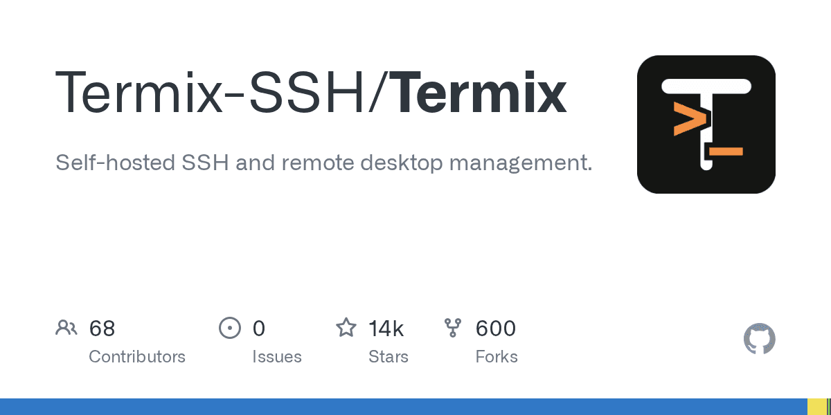 Termix: Clientless web-based SSH terminal emulator.