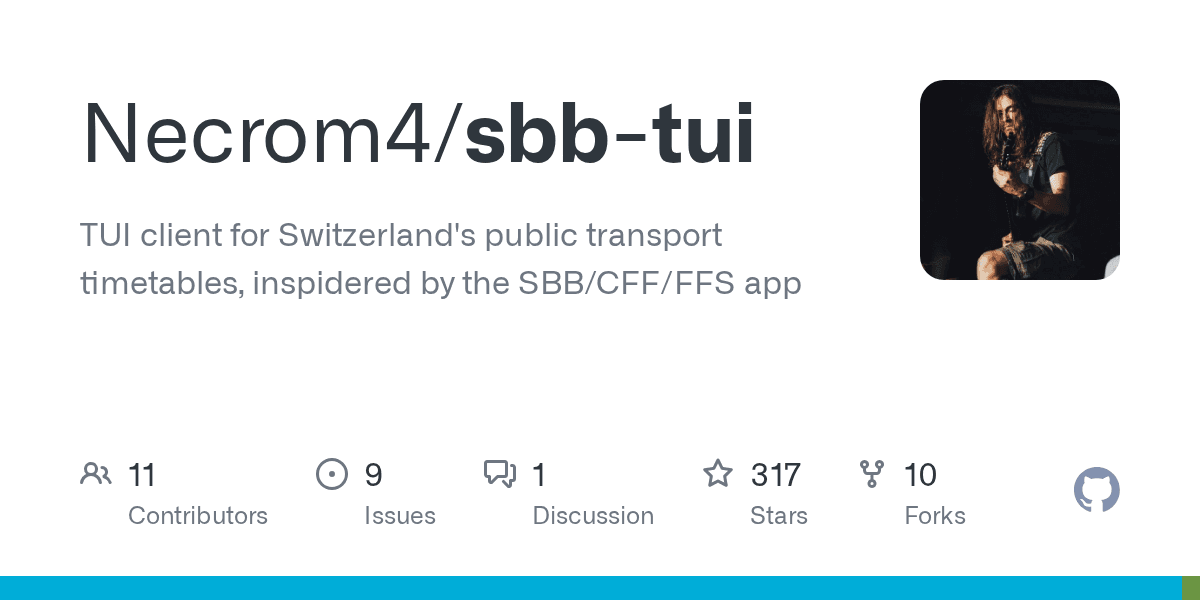 sbb-tui: Swiss Transport Timetables in Your Terminal