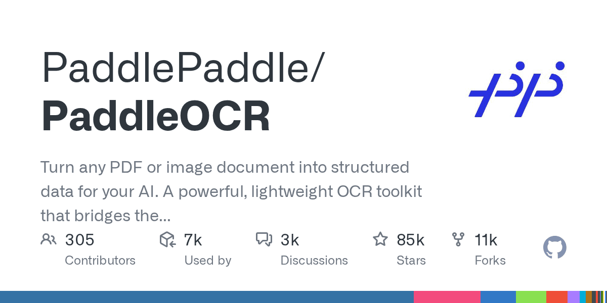 Turn any PDF or image document into structured data for your AI.