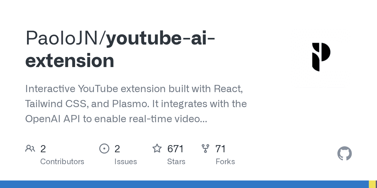 Open-source browser extension that adds ChatGPT functionality to your YouTube