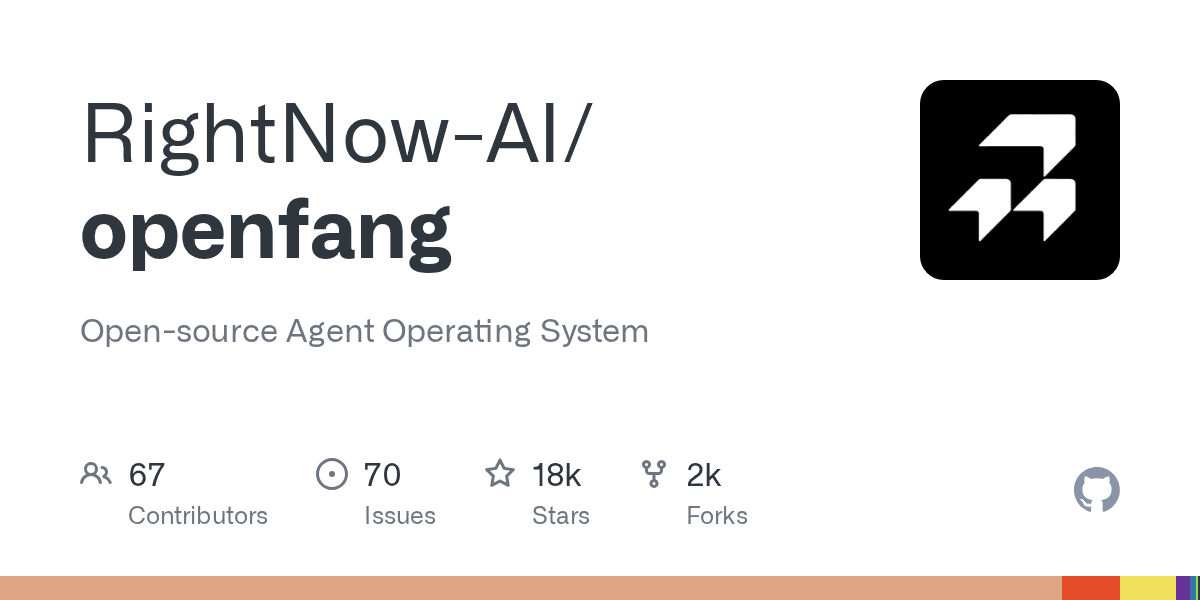 OpenFang is an open-source Agent Operating System  not a chatbot framework, not ...