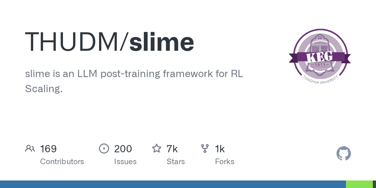 slime is an LLM post-training framework for RL Scaling