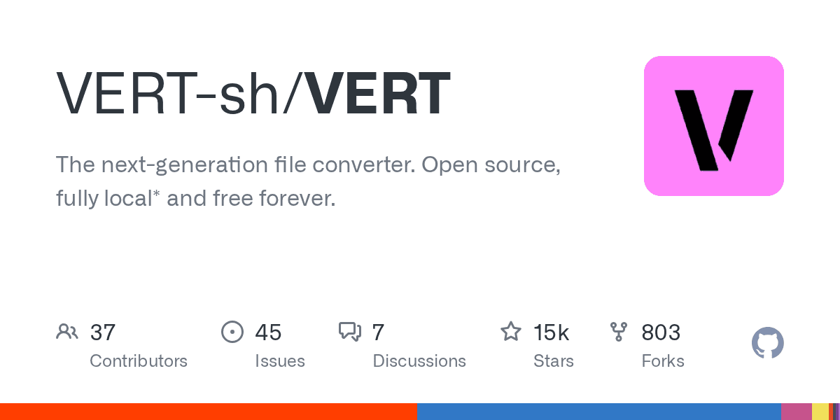 The next-generation file converter. Open source, fully local* and free forever.