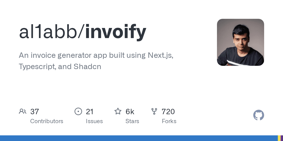 A self-hostable open-source invoice generator app.