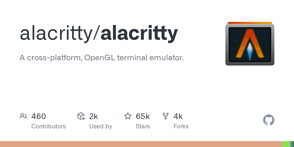 Alacritty: a GPU-accelerated terminal emulator that stays out of your way