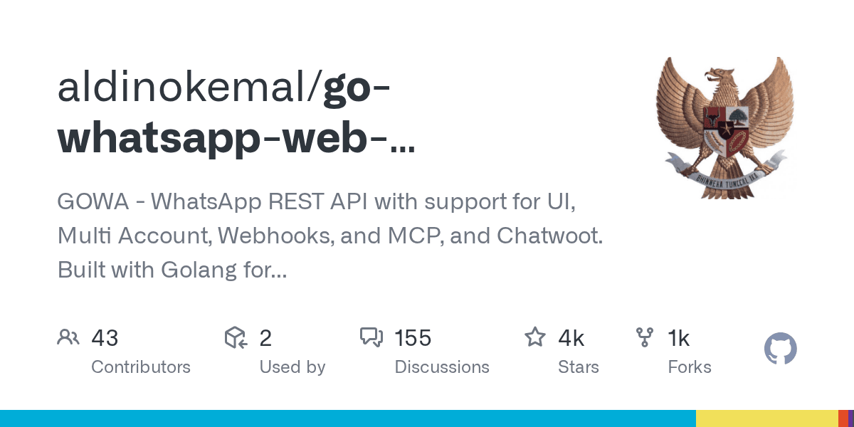 WhatsApp REST API with support for UI, Webhooks, and MCP