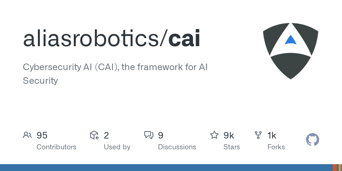 Cybersecurity AI (CAI), the framework for AI Security