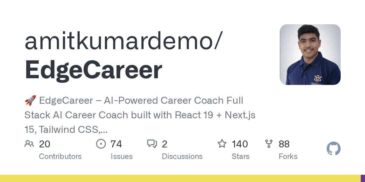 AI-Powered Career Coach Full Stack AI Career Coach that provides personalized jo...