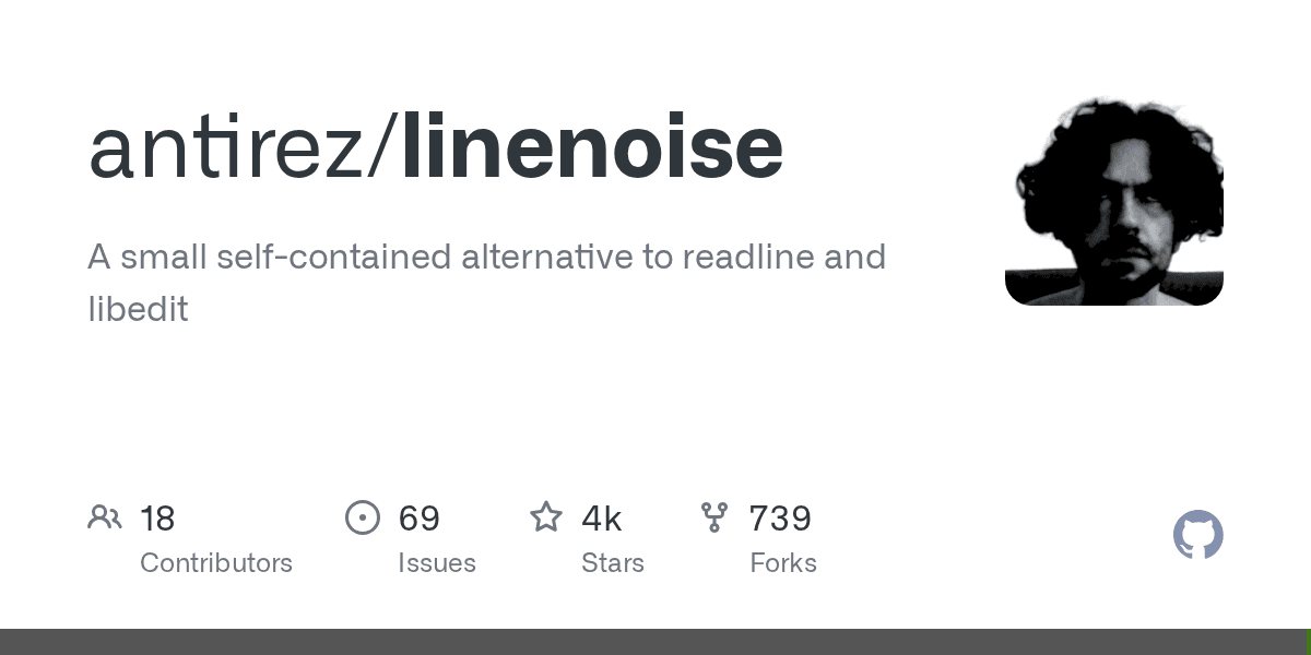 A minimalist zero-dependency line editing library for terminal applications