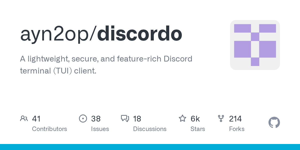 A lightweight, secure, and feature-rich Discord terminal (TUI) client.