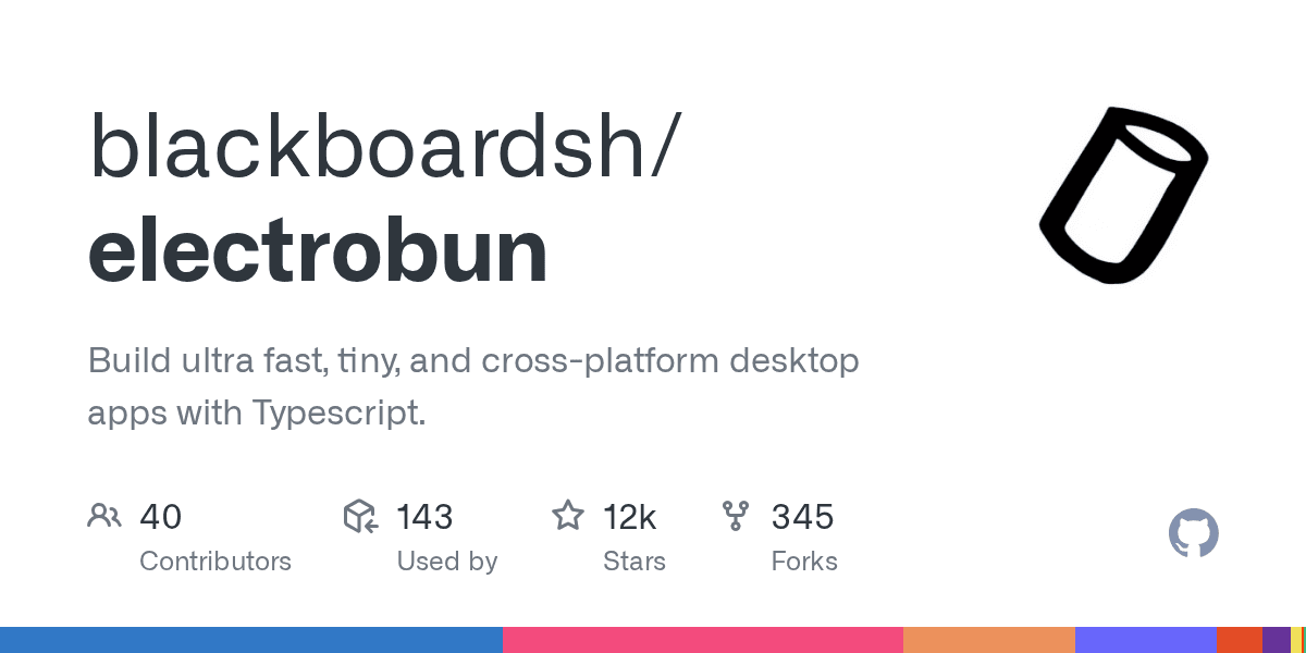 Build ultra fast, tiny, and cross-platform desktop apps with Typescript.