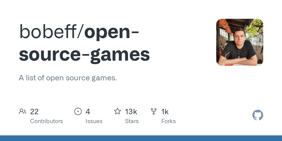 A list of open source games.