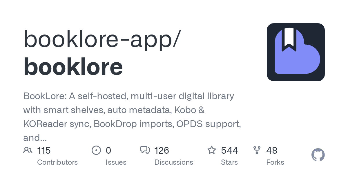 Build a self-hosted digital library with smart shelves and auto metadata