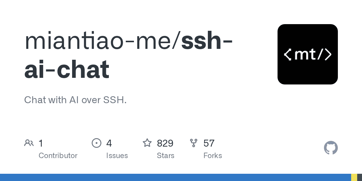 Chat with AI over SSH.