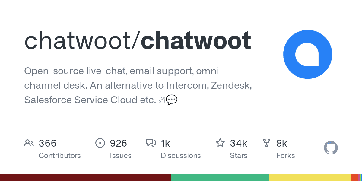 Open-source live-chat, email support, omni-channel desk. An alternative to Inter...