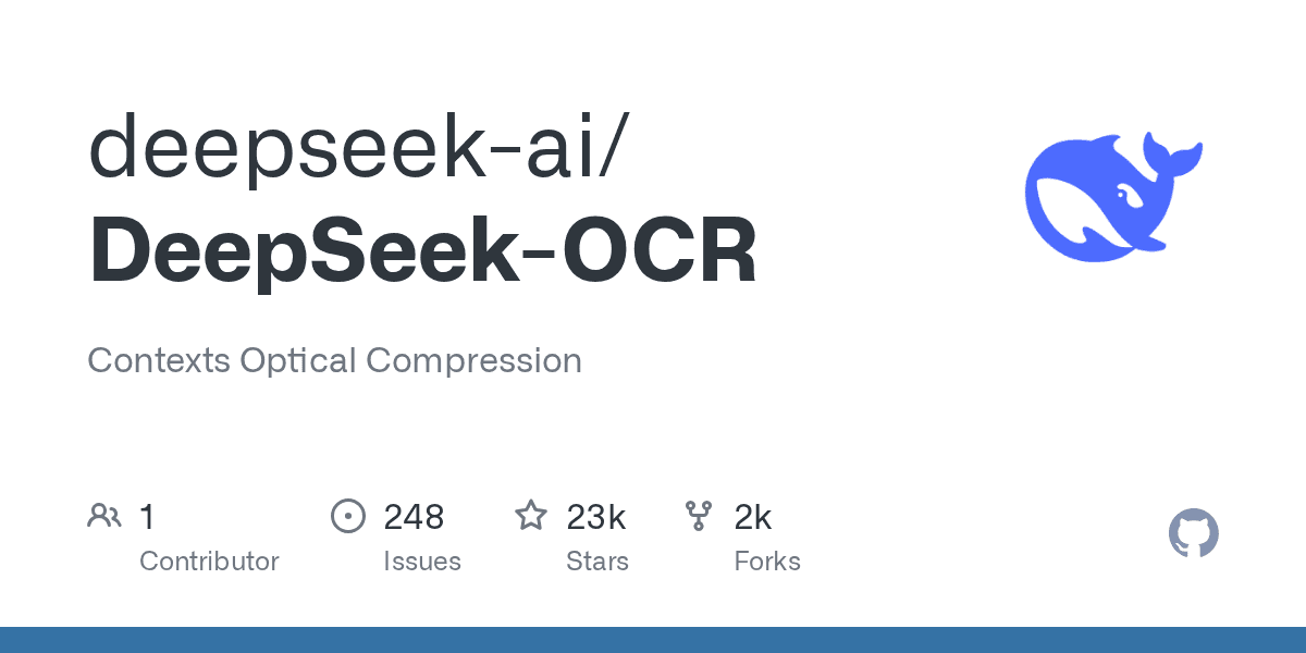 DeepSeek-OCR – Next-Gen Document AI with Context Optical Compression