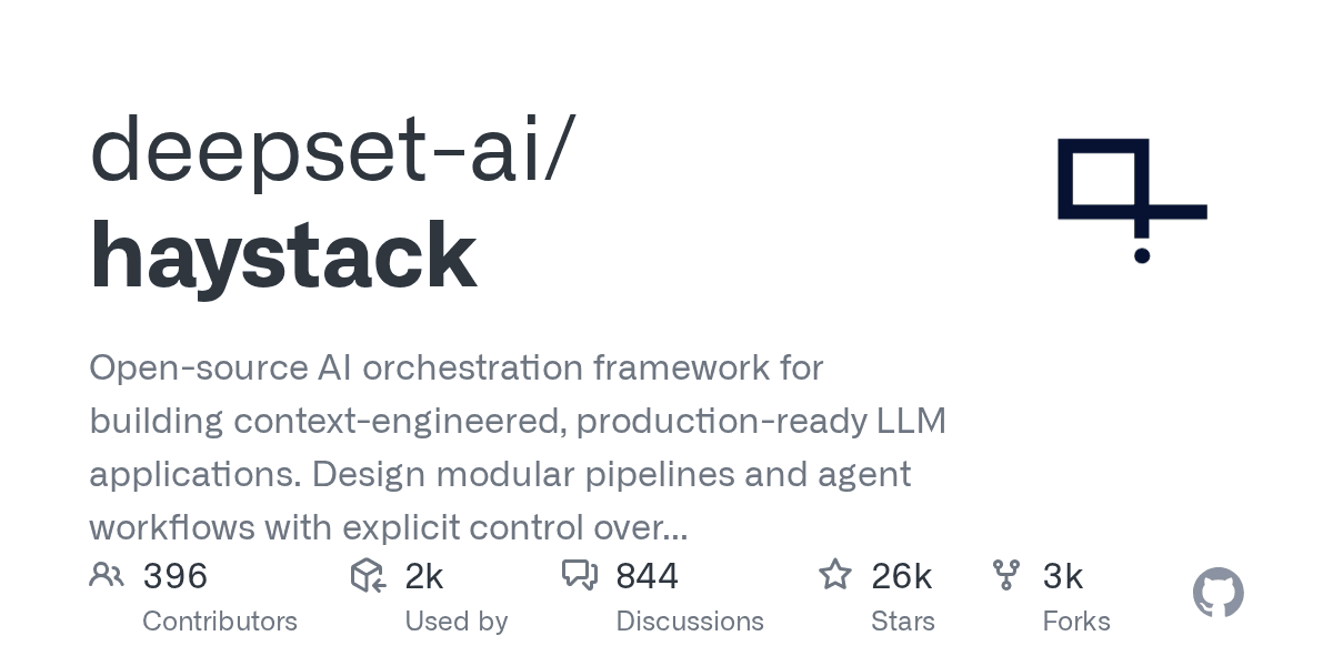 LLM orchestration framework for building production RAG pipelines, search system...