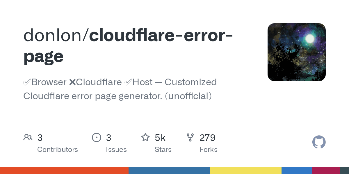 Cloudflare error page generator
