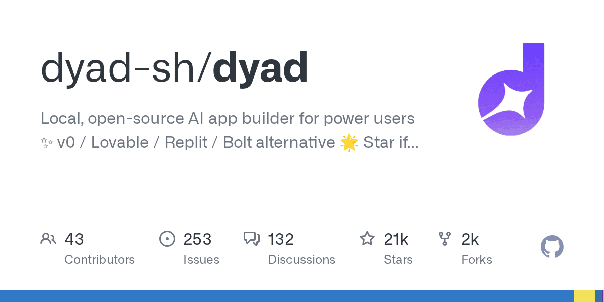 Free, local, open-source AI app builder, v0 / lovable / Bolt alternative