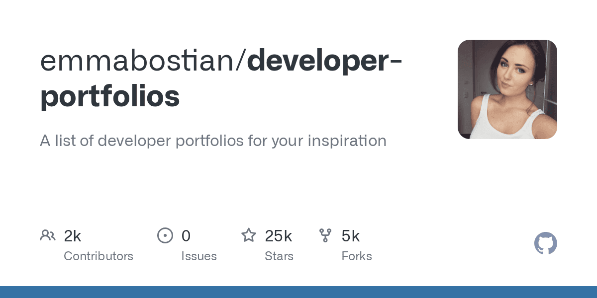 A list of developer portfolios for your inspiration