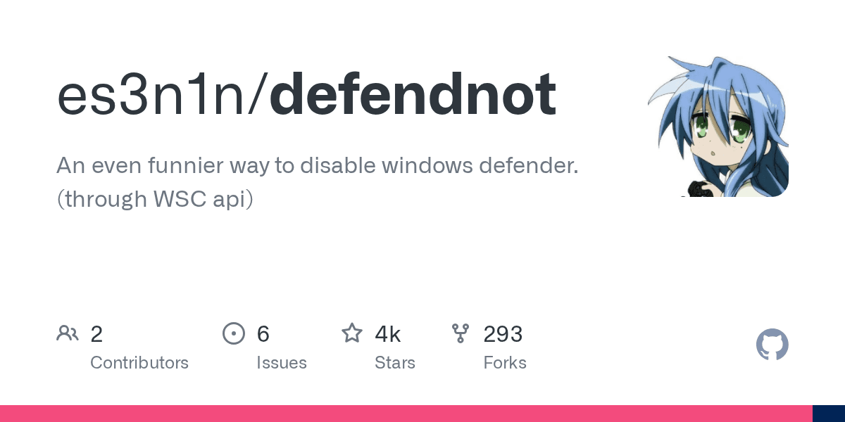 An even funnier way to disable windows defender. (through WSC api)