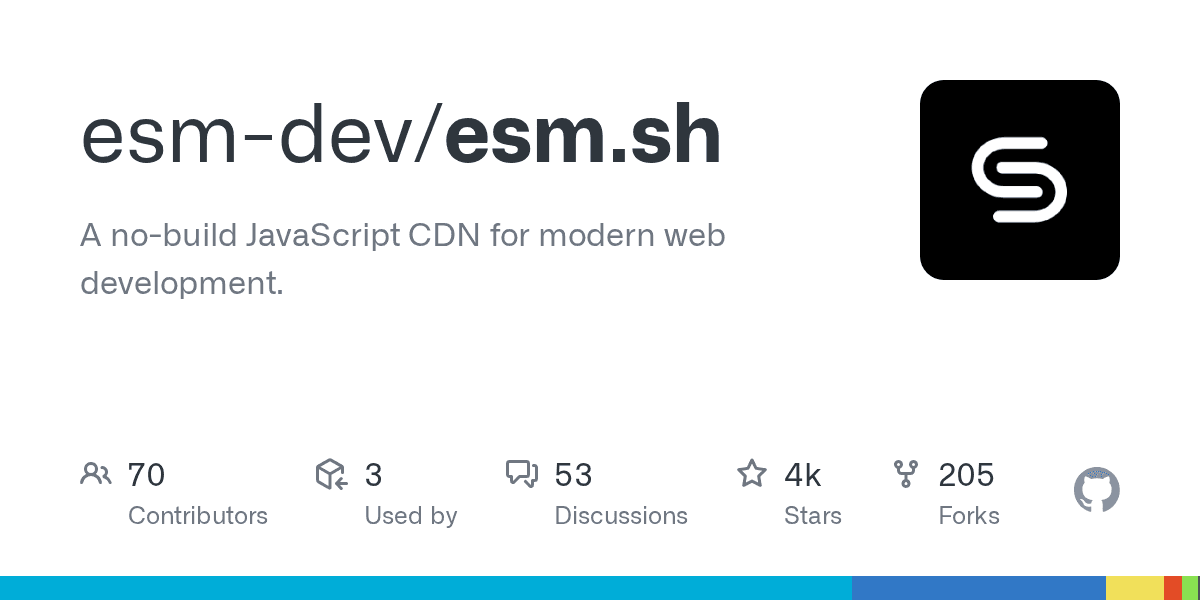 A nobuild CDN for modern web development.