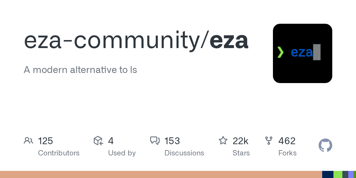 eza: a modern ls replacement with Git, hyperlinks, and SELinux support