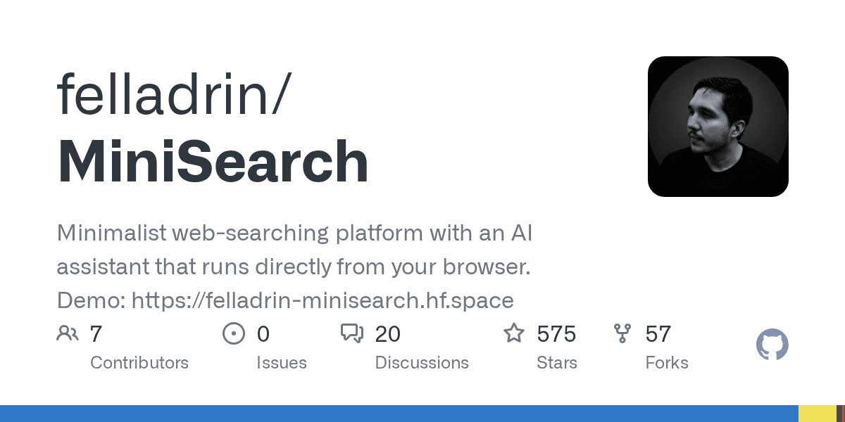 Minimalist web-searching platform with an AI assistant that runs directly from y...
