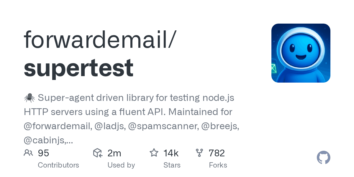 Super-agent driven library for testing node.js HTTP servers using a fluent API.