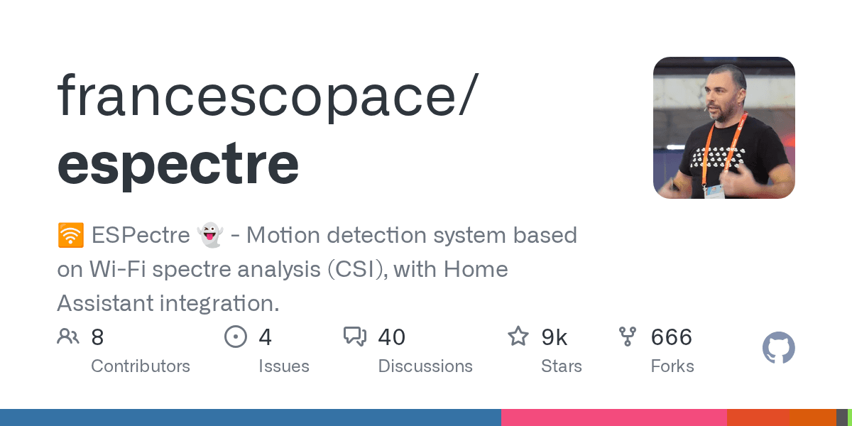 Motion detection system based on Wi-Fi spectre analysis (CSI), with Home Assista...