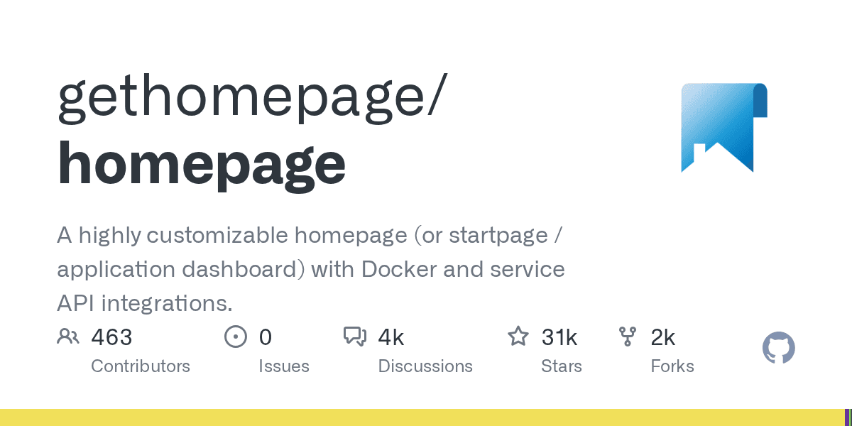 A highly customizable homepage/start-page with Docker and service API integratio...