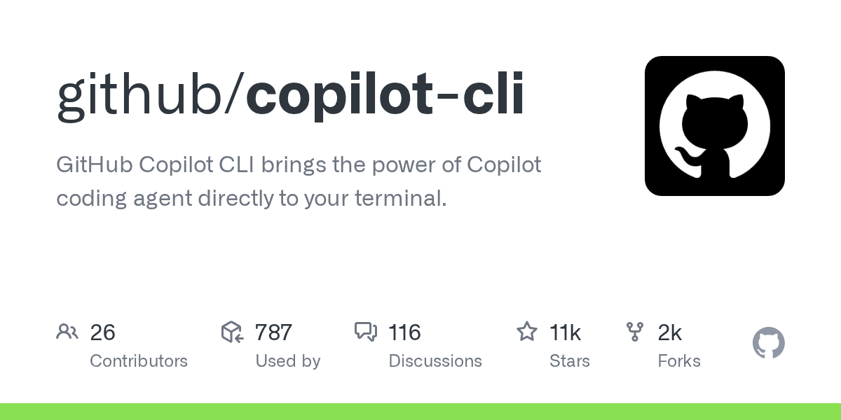 Power of Copilot coding agent directly in your terminal