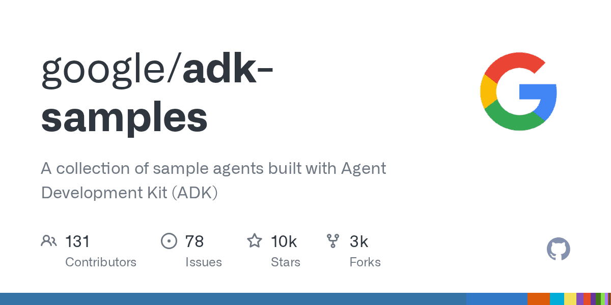 Build agents with these ready-to-use ADK samples