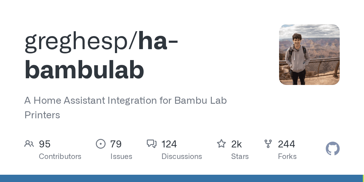 A Home Assistant Integration for Bambu Lab printers